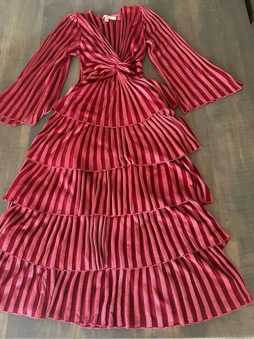 NWOT Cecilia Prado Twist-Front Tiered Knit Dress